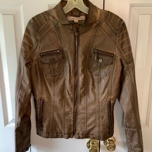 Indigo Saints Faux Leather Jacket